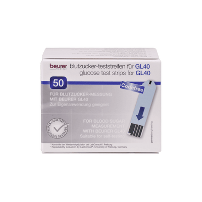 Teststreifen für Beurer GL 40 mg/dl à 50 Stück - Notemed Medizintechnik