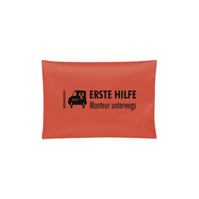Erste Hilfe Tasche, Monteur unterwegs blau, orange, Taschengröße 210 x 140 mm - Notemed Medizintechnik