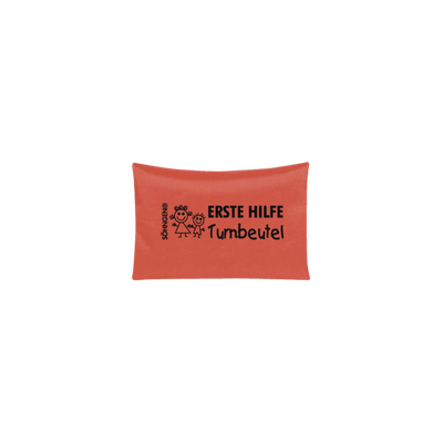 Erste Hilfe Tasche, Turnbeutel blau, orange, Taschengröße 135 x 90 mm - Notemed Medizintechnik