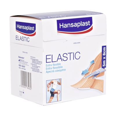 Hansaplast ELASTIC, Pflaster, Wundschnellverband, Wundpflaster, 5 m x 4 cm, 6 cm, 8 cm - Notemed Medizintechnik