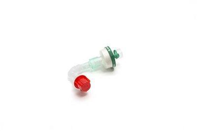 Inter Therm HME/F Mini, steril, abgewinkelt, Klimatisierung, Luer-Anschluss, mit Tubusverlängerung, ohne Luer-Anschluss, mit Gänsegurgel - Notemed Medizintechnik