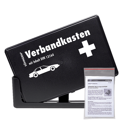 KFZ-Verbandkasten DIN 13164 plus Beatmungstuch, Haltbarkeitsdatum 20 Jahre, 3004010 - Notemed Medizintechnik
