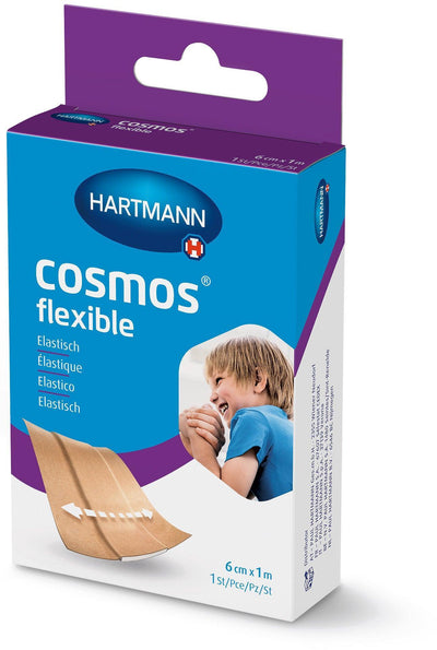 Cosmos Flexible 6 cm x 1 m, Pflaster, zur sanften und schnellen Versorgung kleinerer Verletzungen, Wundverband, Wundpflaster, Wundschnellverband, 530243 - Notemed Medizintechnik