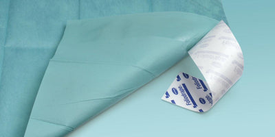 Foliodrape® Protect Abdecktuch selbstklebend steril, einzeln verpackt, 45 x 75 cm, 75 x 90 cm, zur sterilen Abdeckung von Patienten und Inventar im OP, in der Ambulanz, auf der Station und in der Praxis, 277508, 277507 - Notemed Medizintechnik