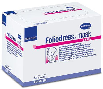 Foliodress mask Comfort Senso grün, OP-Maske, für sehr sensible Haut, Chirurgische Gesichtsmasken mit optimaler Filterleistung und höchstem Tragekomfort, Einwegmaske, Maske, 992138 - Notemed Medizintechnik