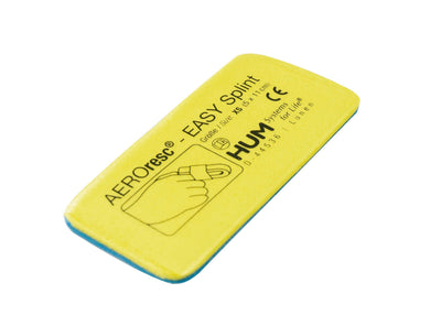 EASY Splint, Einzelschiene, Größe XS, 5 x 11 cm, gelb/blau - Notemed Medizintechnik