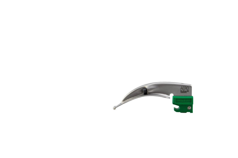 Kaltlicht-Laryngoskopgriff, EINWEG-Laryngoskopspatel, Einmalspatel, (grüner Standard) Macintosh, Miller, ECO-Version, AEROtube - Notemed Medizintechnik