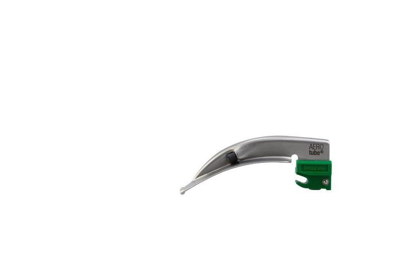 Kaltlicht-Laryngoskopgriff, EINWEG-Laryngoskopspatel, Einmalspatel, (grüner Standard) Macintosh, Miller, ECO-Version, AEROtube - Notemed Medizintechnik