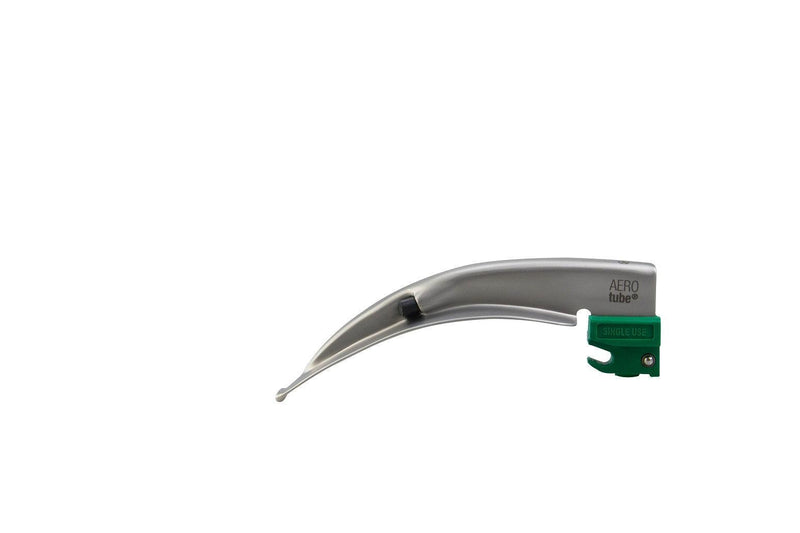 Kaltlicht-Laryngoskopgriff, EINWEG-Laryngoskopspatel, Einmalspatel, (grüner Standard) Macintosh, Miller, ECO-Version, AEROtube - Notemed Medizintechnik