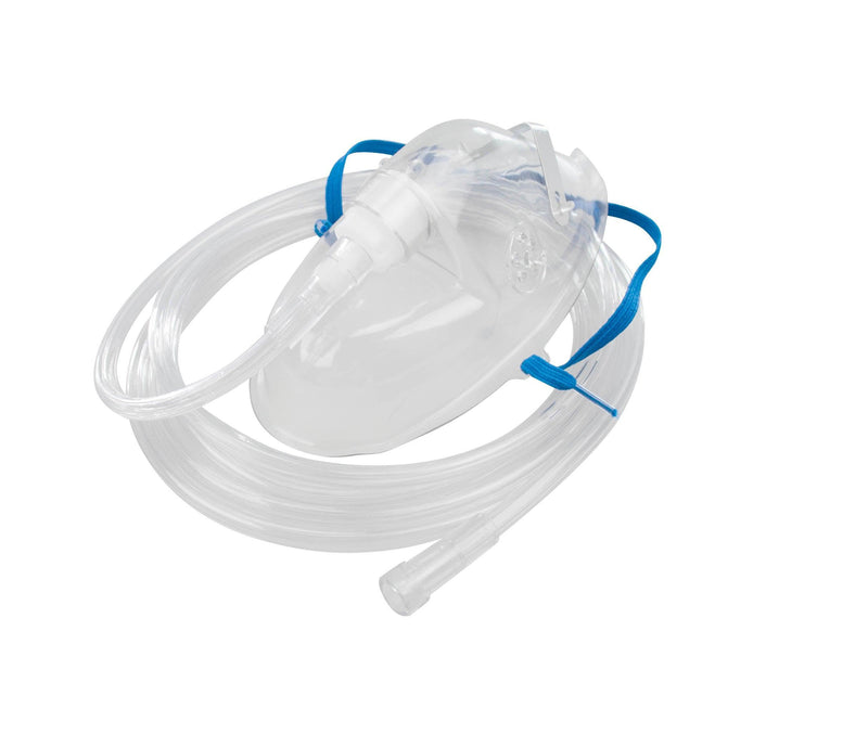 Sauerstoffmasken aus transparentem PVC, für Kinder, mit formbarem Nasenclip und elastischem Kopfhalteband, AEROpart - Notemed Medizintechnik