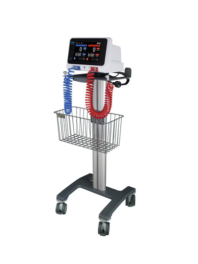 Tourniquet Touch TT20 mit zwei Manschettenkanälen, als Tischgerät mit ingetriertem Griff, inkl. Spiral-Verbindungsschläuche, 01-20-000 - Notemed Medizintechnik