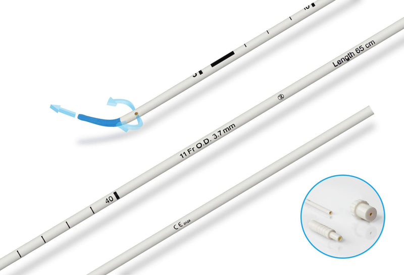 S-Guide, Intubationshilfe, 8 Fr, 40 cm lang, 11, 15 Fr inkl. zwei Sauerstoff-Konnektoren, 65 cm lang, steril, zum Einmalgebrauch - Notemed Medizintechnik