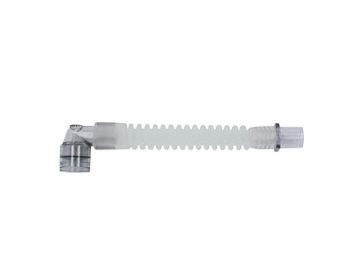 Gänsegurgel mit rechtwinkligem Drehkonnektor zu 15 mm A.D., 13 cm / 20 cm lang, wiederverwendbar, Pkg. / 10 Stück - Notemed Medizintechnik