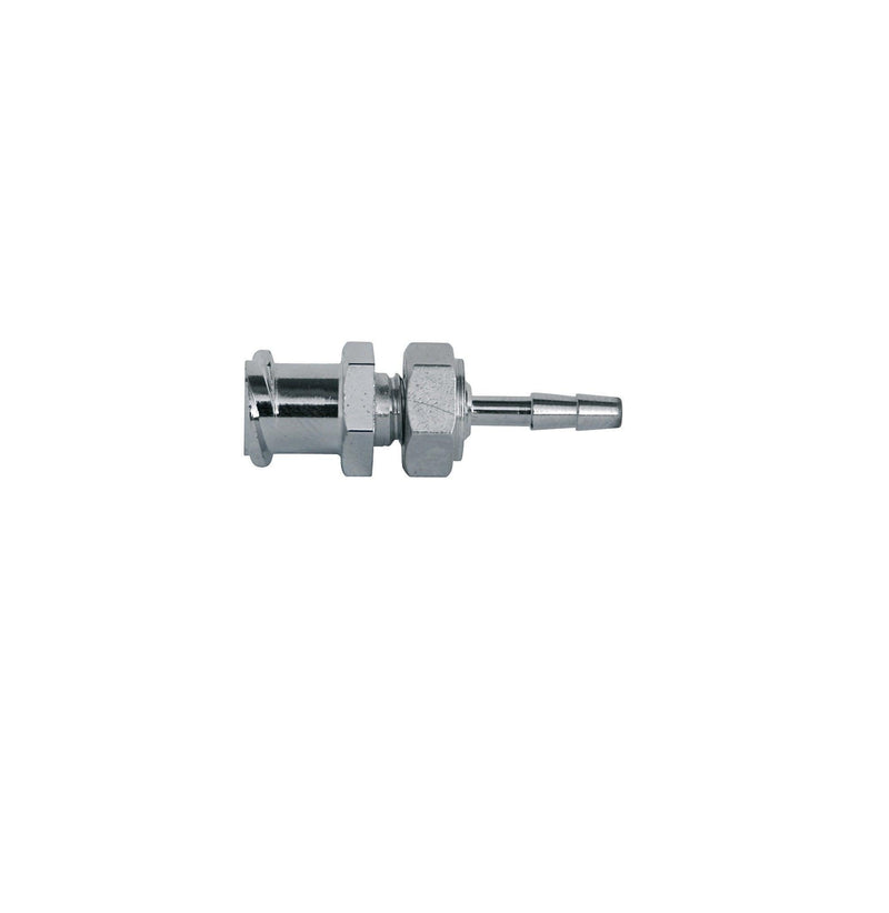 Konnektor Luer Lock, Konnektor Luer Lock mit M5, M6 Gewinde, weiblich - Material: Messing vernickelt, Pkg. / 5 Stück - Notemed Medizintechnik