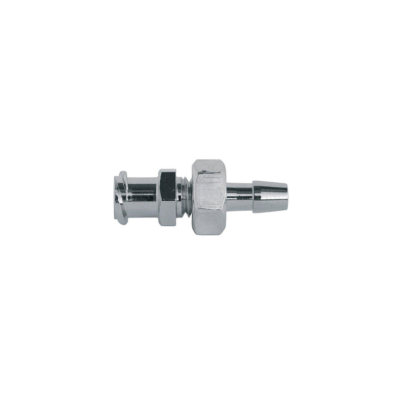 Konnektor Luer Lock, Konnektor Luer Lock mit M5, M6 Gewinde, weiblich - Material: Messing vernickelt, Pkg. / 5 Stück - Notemed Medizintechnik