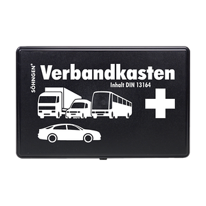 KFZ-Verbandkasten leer Kunststoff schwarz, orange, weiß, grün, wählbar