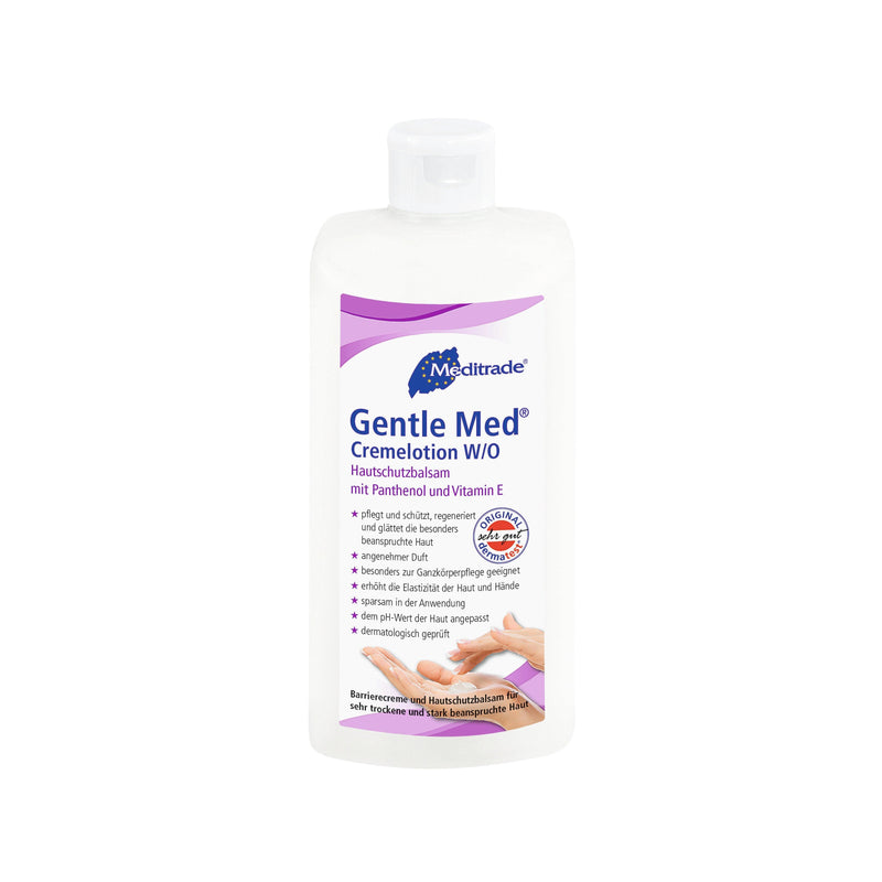 Gentle Med® Cremelotion (W/O), 100 ml, 500 ml, HAUTASCHUTZBALSAM MIT PANTHENOL UND VITAMIN E, 01013, 00988D - Notemed Medizintechnik 