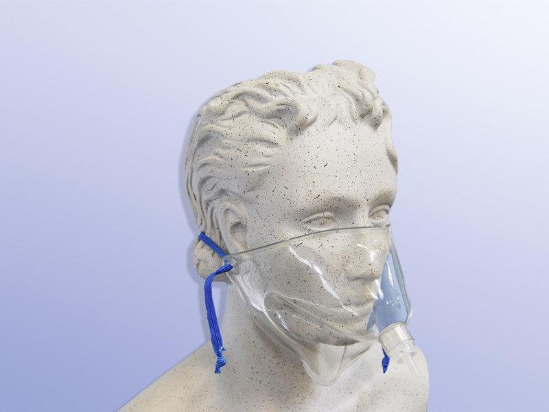 Ganzgesichtssauerstoffmaske mit 6 mm, 22 mm, Konnektor und Gummiband - Notemed Medizintechnik 