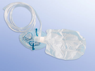 Sauerstoffmaske Erwachsene mit Sauerstoffreservoir mit einem Ventil, Teilrückatmung, PZN 9912145, 0100008132 Dahlhausen