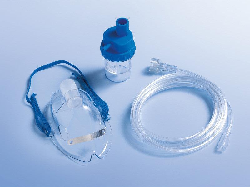 Verneblerset K Erwachsene, Sicherheitsschlauch 213cm/ Maske-Kinnabschluss/Verneblertopf, PZN 7486425, 0100008924 - Notemed Medizintechnik 