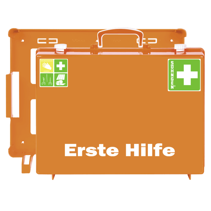 Erste Hilfe-Koffer MT-CD Industrie Norm orange, weiß, grün - Notemed Medizintechnik 