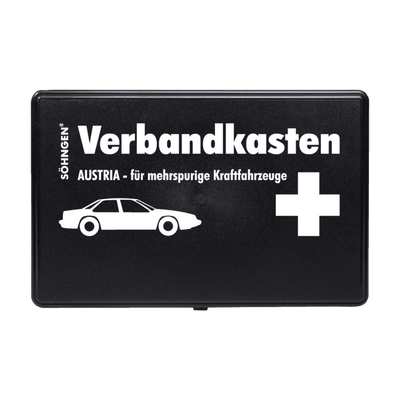 Verbandkasten Austria schwarz für mehrspurige KFZ, 0303711 - Notemed Medizintechnik 