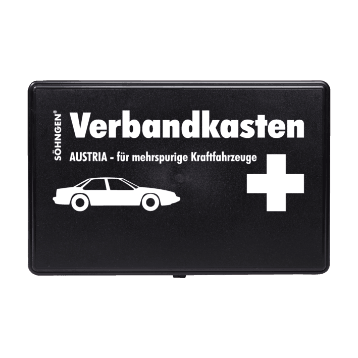 Verbandkasten Austria schwarz für mehrspurige KFZ, 0303711 - Notemed Medizintechnik 