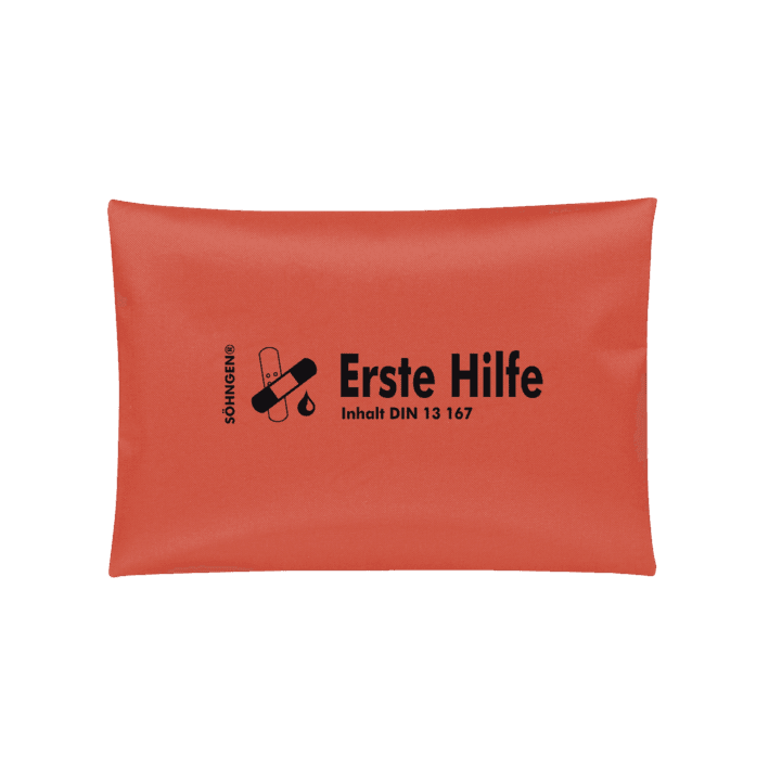 Erste-Hilfe-Tasche DIN 13167 orange, Taschengröße 240 x 140 mm, 0307001o - Notemed Medizintechnik 