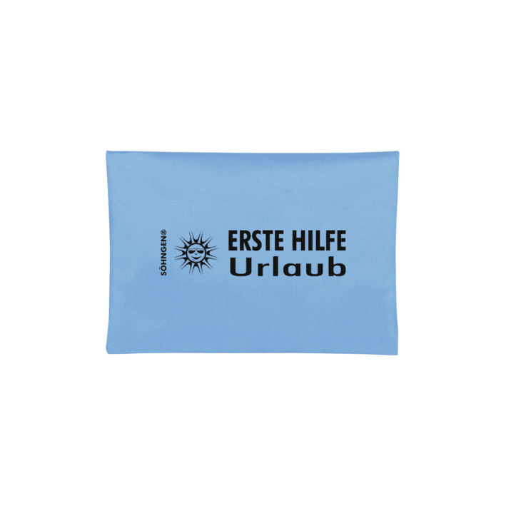 Erste Hilfe Tasche, Urlaub blau, orange, Taschengröße 210 x 140 mm - Notemed Medizintechnik 