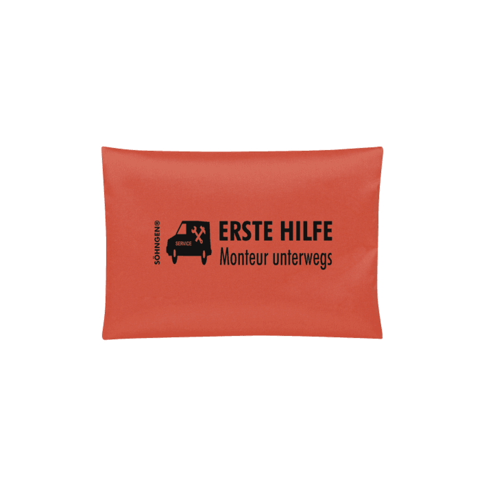 Erste Hilfe Tasche, Monteur unterwegs blau, orange, Taschengröße 210 x 140 mm - Notemed Medizintechnik 