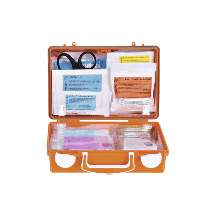 Erste-Hilfe-Koffer QUICK-CD Kombi orange KINDERGARTEN, 0350101 - Notemed Medizintechnik 