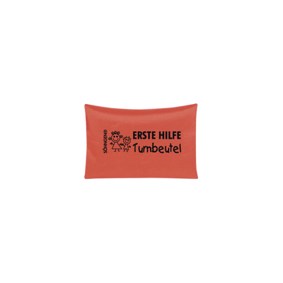 Erste Hilfe Tasche, Turnbeutel blau, orange, Taschengröße 135 x 90 mm Söhngen
