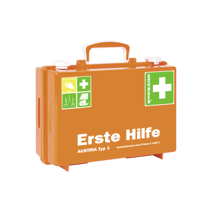 Erste Hilfe-Koffer SN-CD orange Füllung ÖNORM Z 1020-1, 0390138 - Notemed Medizintechnik 