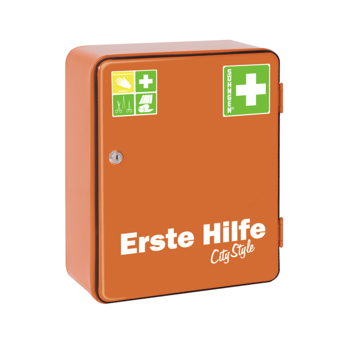 Verbandschrank HEIDELBERG City Style Norm orange, 0501030 - Notemed Medizintechnik 