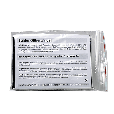Baldur-Silberwindel mit Kapuze, 0703003 - Notemed Medizintechnik 
