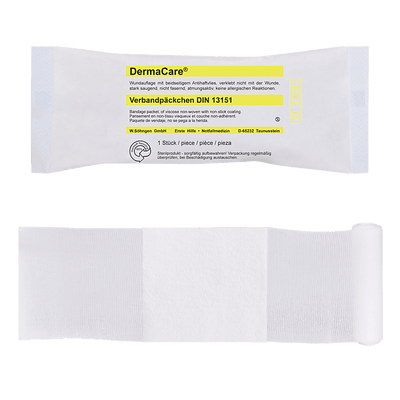 DermaCare® Verbandpäckchen DIN klein, mittel, groß - Notemed Medizintechnik 