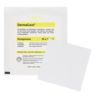 DermaCare® Kompresse einzeln 10 x 10 cm / 10 x 15 cm / 20 x 20 cm - Notemed Medizintechnik 