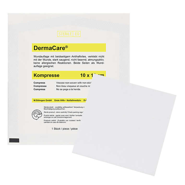 DermaCare® Kompresse einzeln 10 x 10 cm / 10 x 15 cm / 20 x 20 cm - Notemed Medizintechnik 