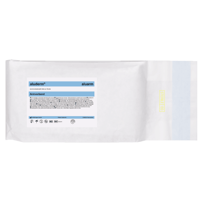 aluderm® aluarm, Armverband, gebrauchsfertige aluderm® Spezialverband mit Klettband-Schnellfixierung, 1003218 - Notemed Medizintechnik 