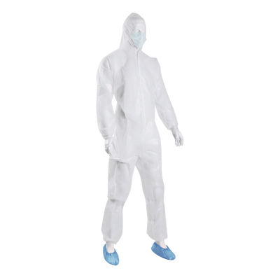 Einmalschutzanzug, Einweg-Set Schutzbekleidung groß mit Overall, 1005079 - Notemed Medizintechnik 