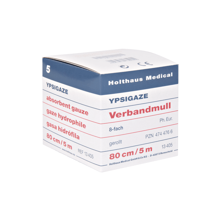 YPSIGAZE Verbandmull 5m x 80cm gerollt - Notemed Medizintechnik 