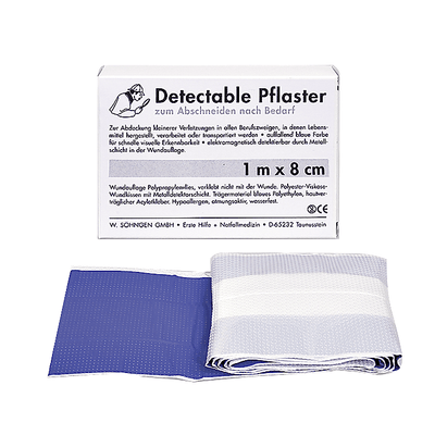 Pflasterverband detectable 1m x 6 cm, 1 m x 8 cm - Notemed Medizintechnik 