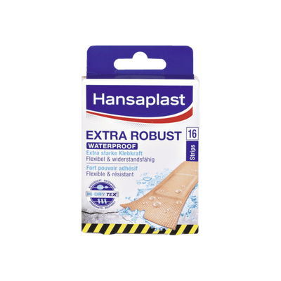 Hansaplast EXTRA ROBUST Strips 2,6 x 7,6 cm 16 Stück - Notemed Medizintechnik 