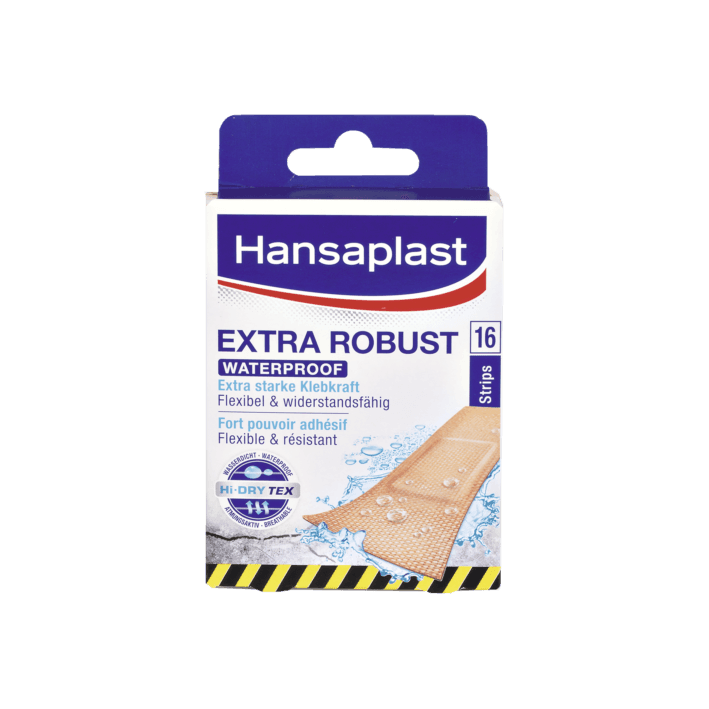 Hansaplast EXTRA ROBUST Strips 2,6 x 7,6 cm 16 Stück - Notemed Medizintechnik 