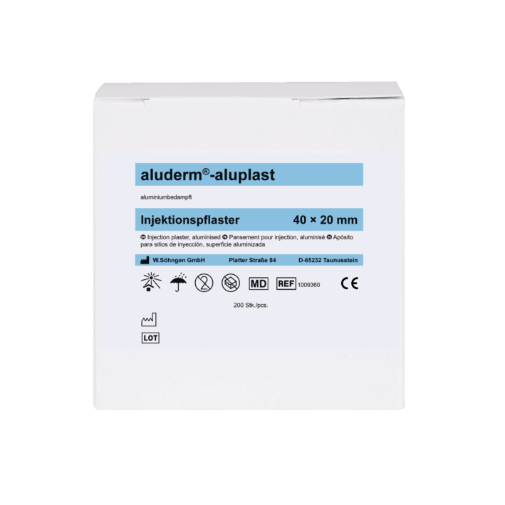 aluderm®-aluplast Injektionspflaster in Spenderbox 200 Stk, 1009360 - Notemed Medizintechnik 