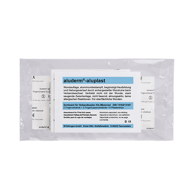 aluderm®-aluplast Sortiment DIN 13164, DIN 13167, 1009925 - Notemed Medizintechnik 