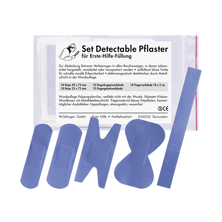 Detectables Pflasterset für Erste-Hilfe-Füllung, 1009987 - Notemed Medizintechnik 