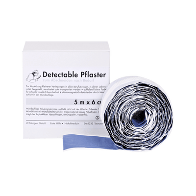 Pflasterverband detectable 5 m x 6 cm, 5m x 8 cm - Notemed Medizintechnik 