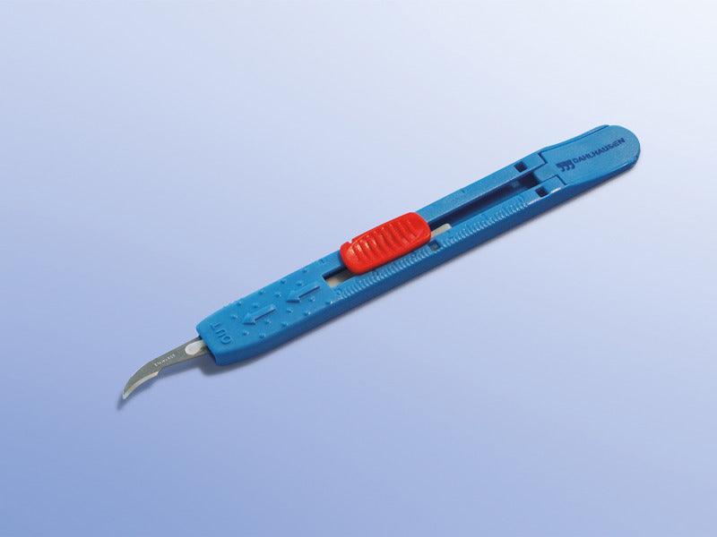 Fadentrennmesser mit Sicherheitsverschluss, Fadenmesser 10 Stk/Pkg, PZN 1439324, 1100000090 - Notemed Medizintechnik 