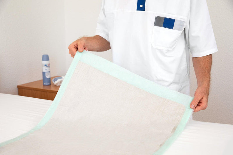 MoliCare Bed Mat Eco 5 Tropfen Bettschutzeinlage, Einmal, Einweg, Krankenunterlage, Inkontinenz, Matratzenschoner, Bettschutz, 40 x 60 cm, 60 x 90 cm (6 Lagen), 159002, 159001 - Notemed Medizintechnik 